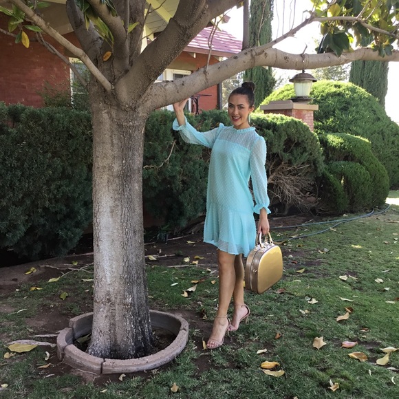 Aqua Blue Quarter Sleeve Dress-5⭐️-Final Price - Picture 4 of 5