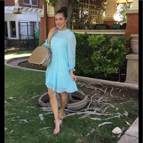 Aqua Blue Quarter Sleeve Dress-5⭐️-Final Price - Picture 5 of 5