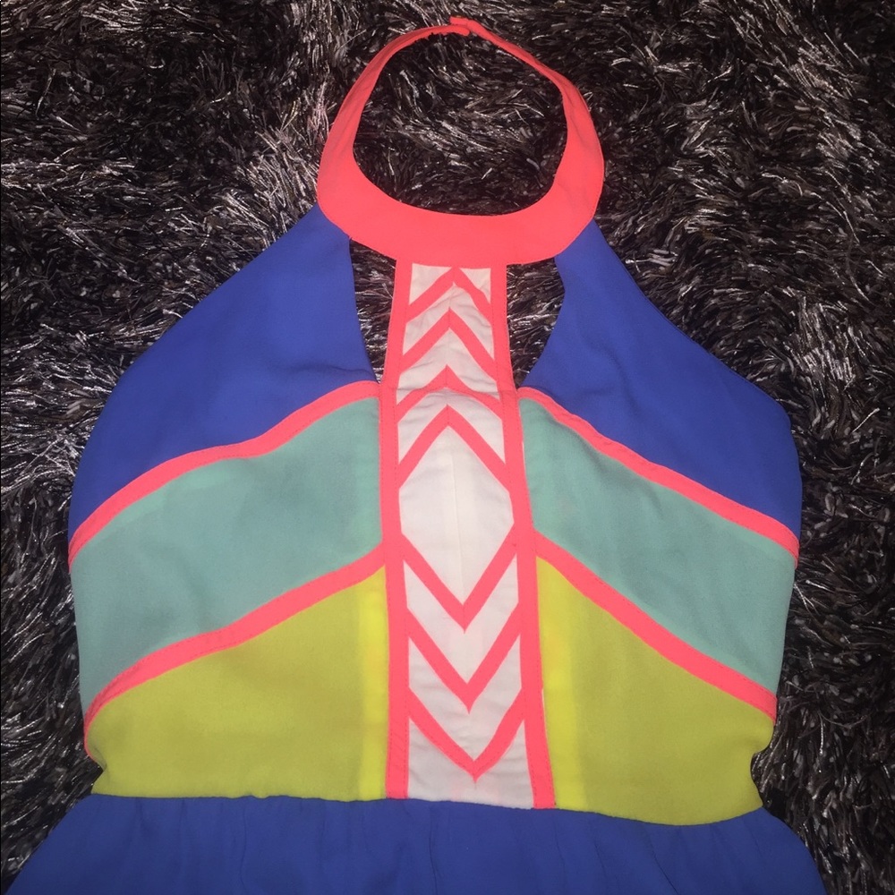 Maxi chiffon pattern dress