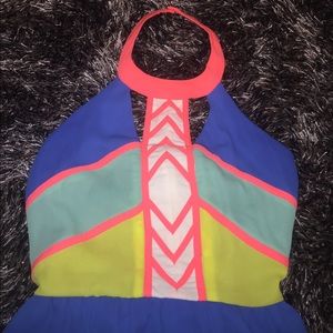 Maxi chiffon pattern dress