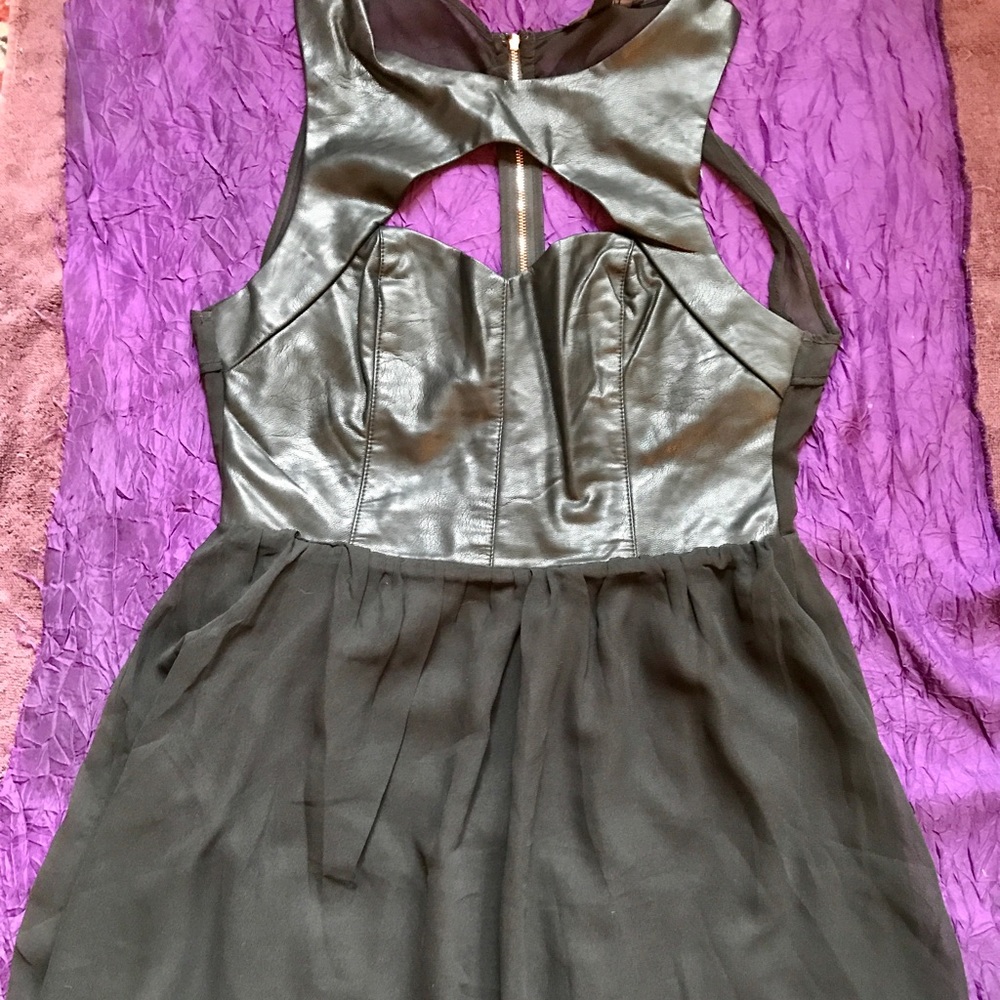 Black cocktail mini dress