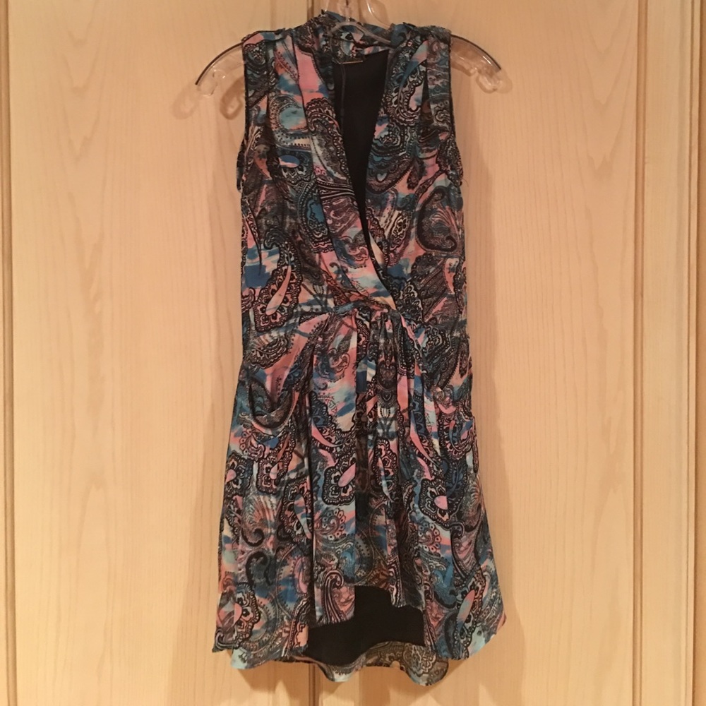 Rebecca minkoff silk paisley print dress 0
