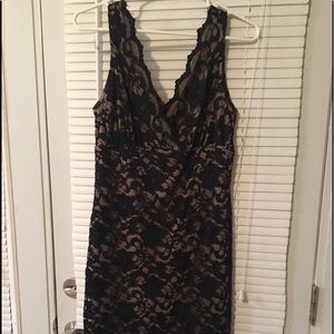 Black lace party dress