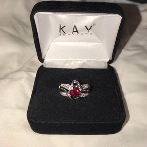 Ruby heart ring