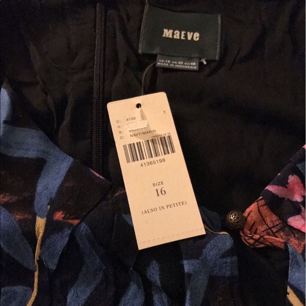 Maeve viscose open shoulder dress Sz 16 - Picture 3 of 3