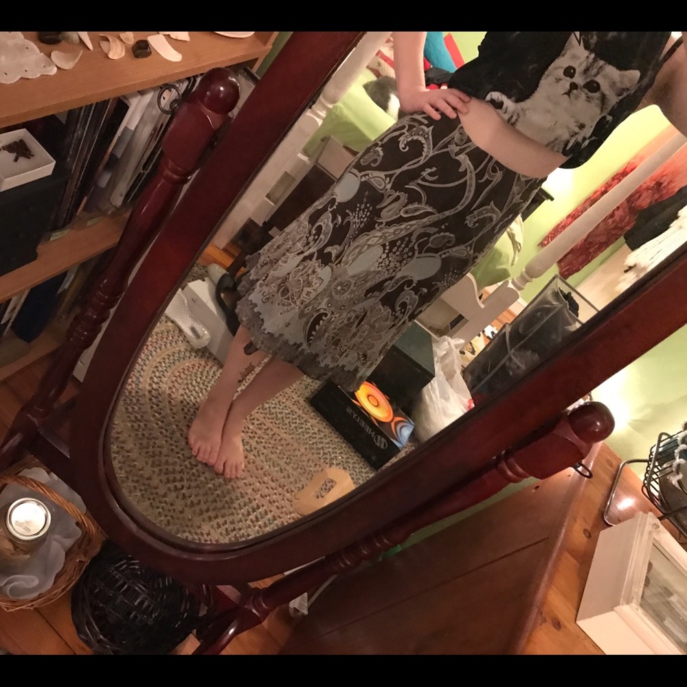 Long Paisley Skirt