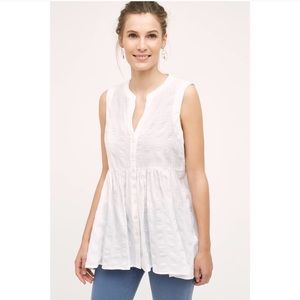 Anthropologie white tunic tank