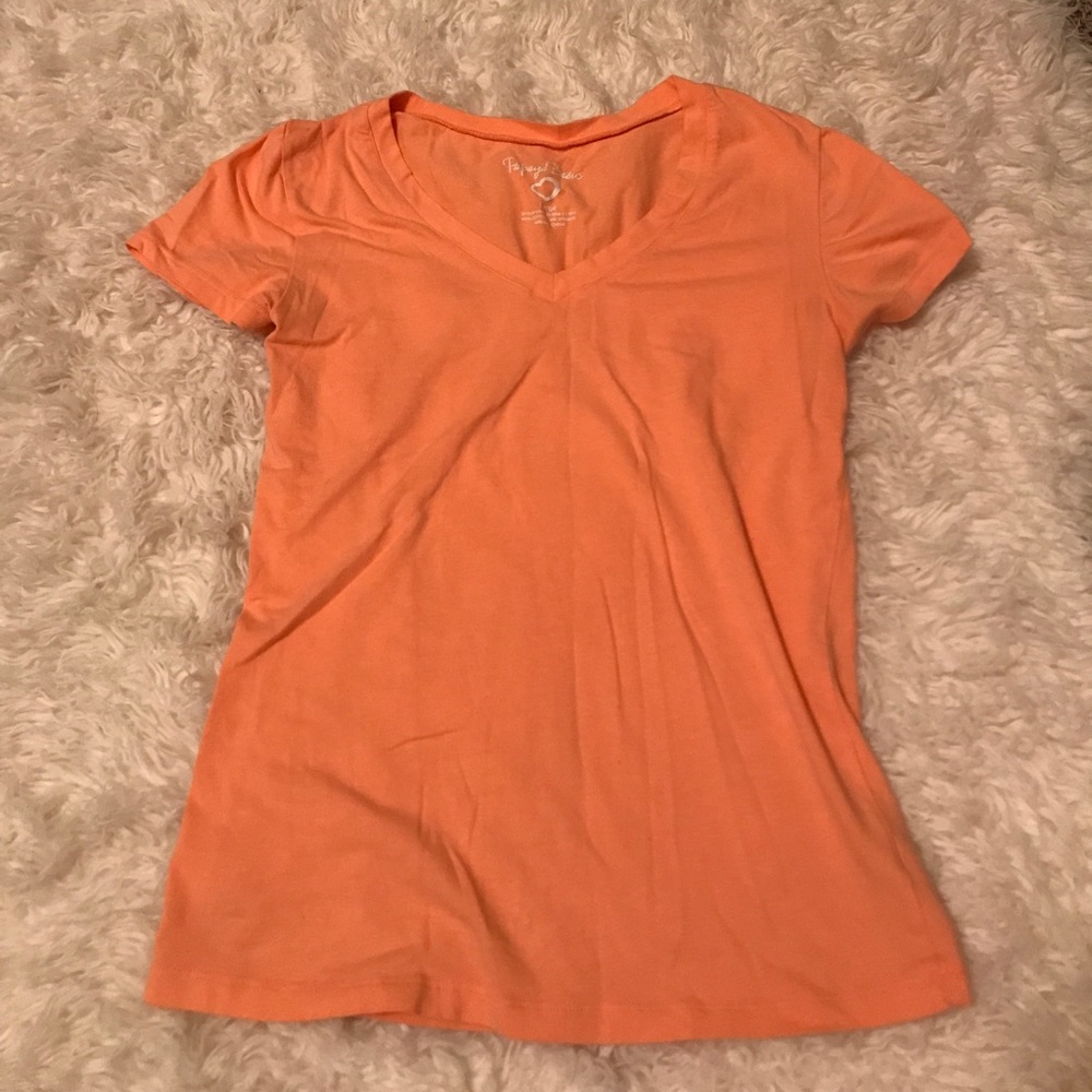 Peach v neck