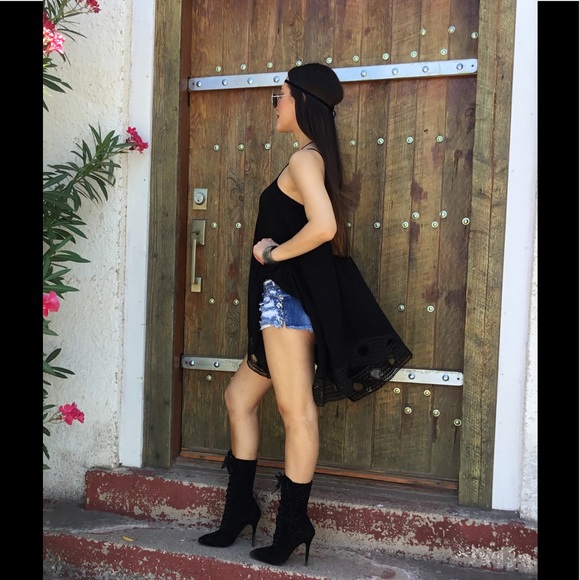 Black Crochet Bohemian Style Top-HOST PICK-LAST 1 - Picture 4 of 7