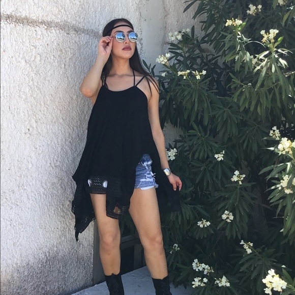 Black Crochet Bohemian Style Top-HOST PICK-LAST 1 - Picture 6 of 7