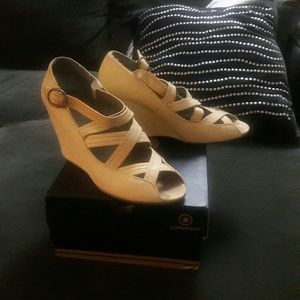 VEGAN leather wedges