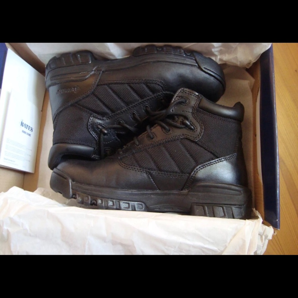 Women's Bates Work Boots, Size 7.5, Black