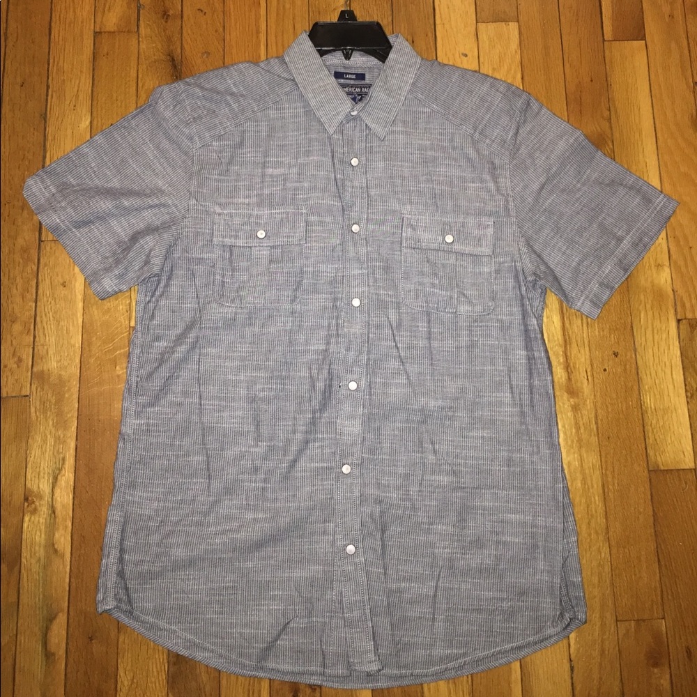 Men's American Rag gray button down shirt size Lg