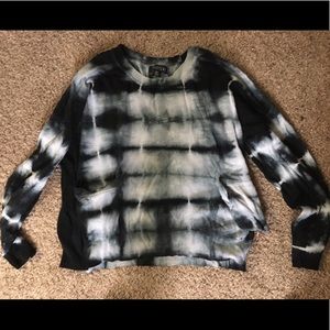 Black and white tie dye shirt