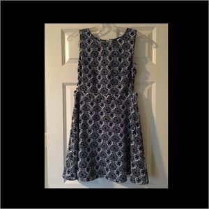 Divided Blue lace up dress