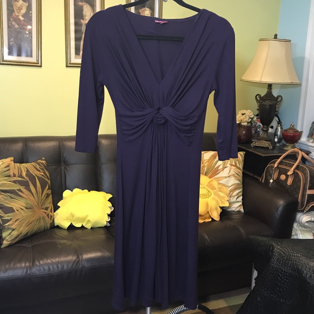 🍇 Deep Purple Draped Dress 🍆