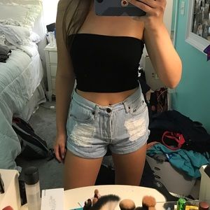 Denim shorts