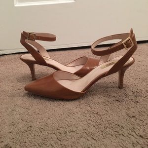 Tan leather heels