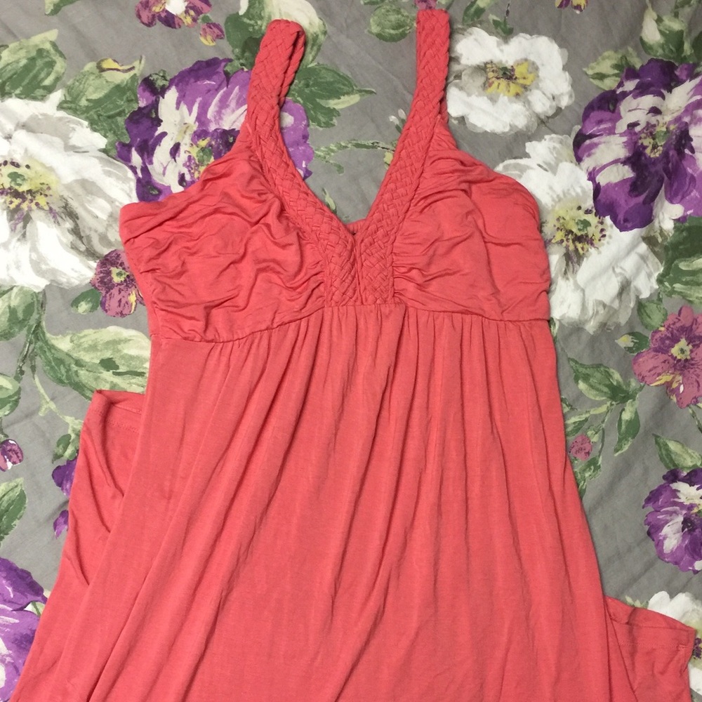 Coral maxi dress