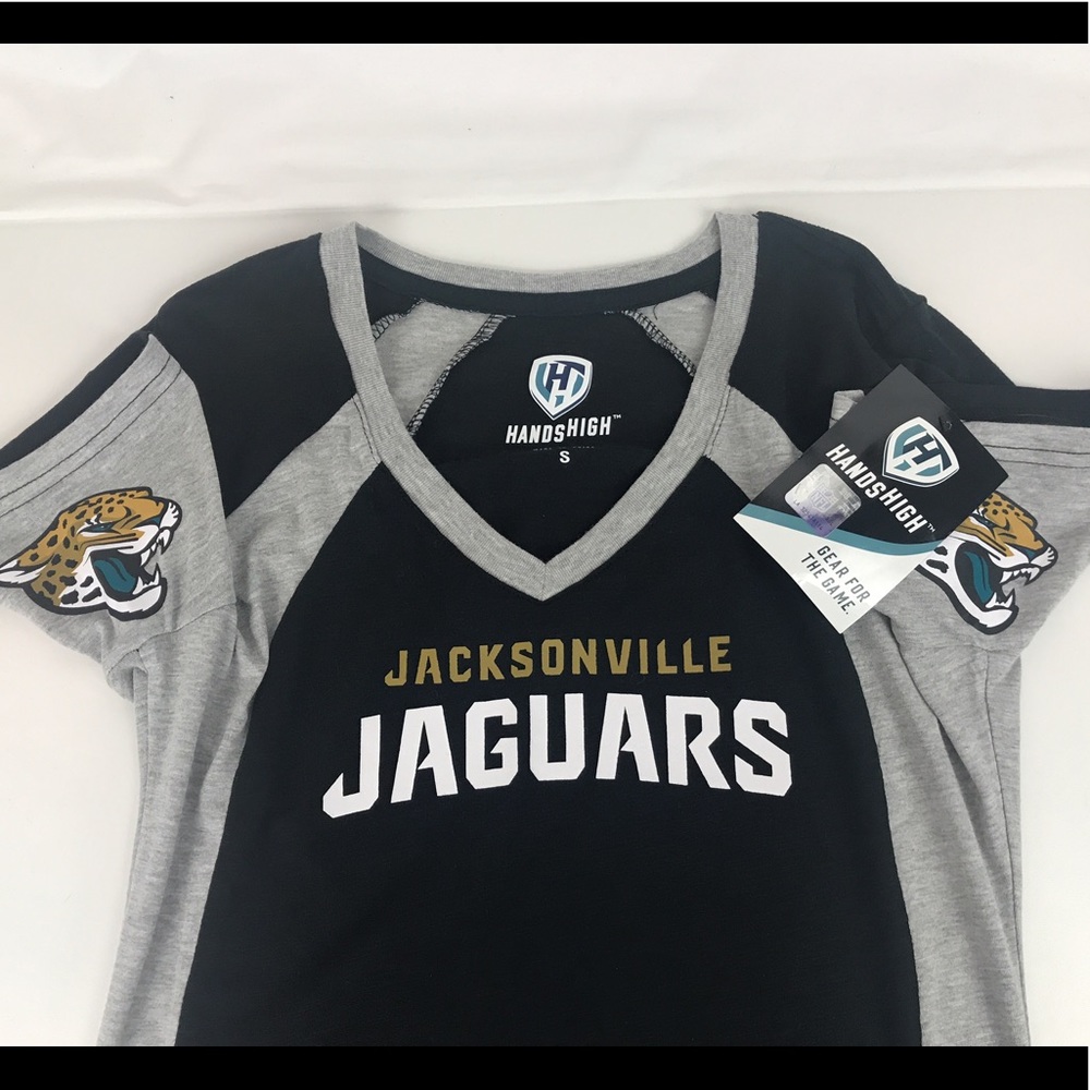 Jacksonville Jaguars Hands High Women's V-Neck Tee