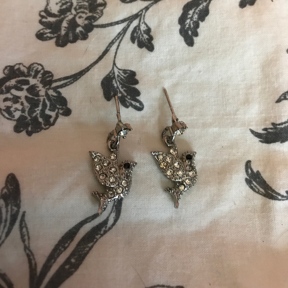 Dove with Crystal detail earrings