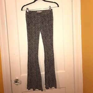 Grey Print Flare Pants