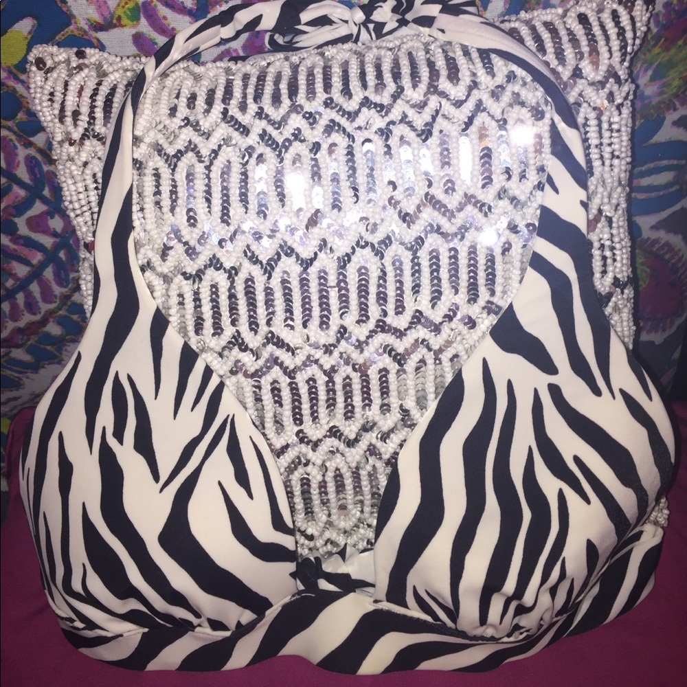 Victoria's Secret zebra patterned bikini top
