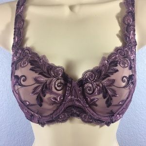Purple lace bra