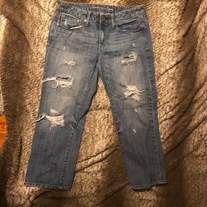 Ripped boyfriend jeans!