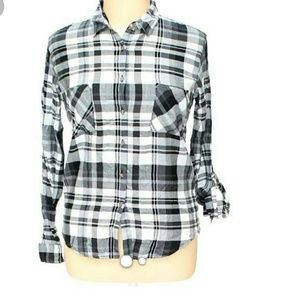 Black and White Plaid Shirt
