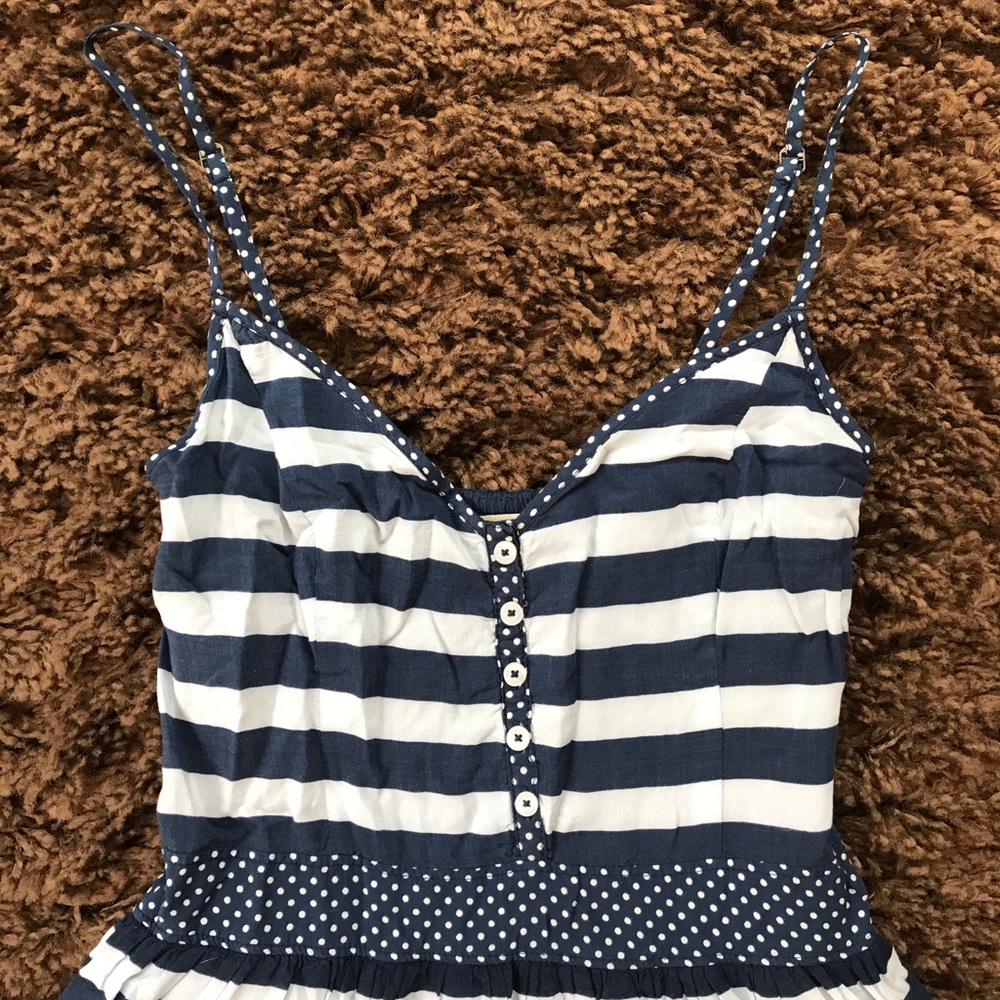 Make an offer! Hollister blue and white dress - Picture 3 of 8