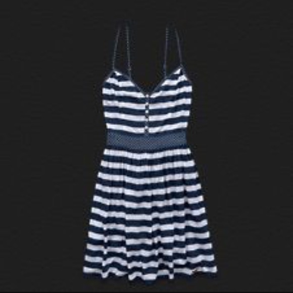 Make an offer! Hollister blue and white dress - Picture 2 of 8