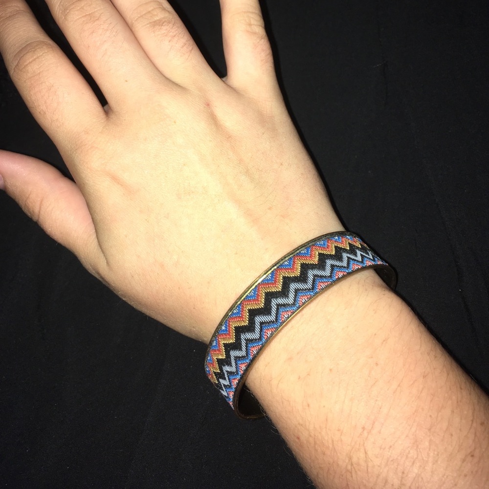 Colorful chevron bangle