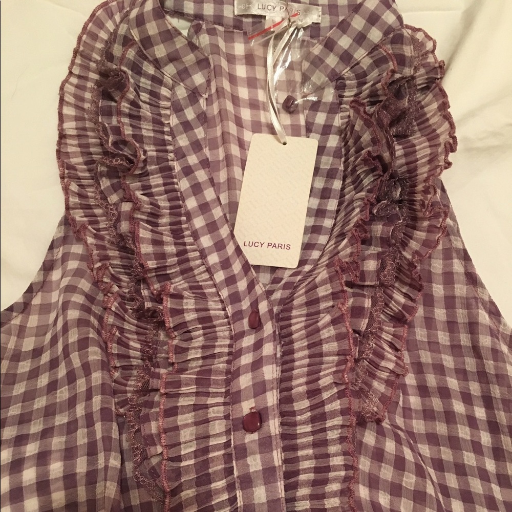 Lucy Paris-sleeveless lavender top