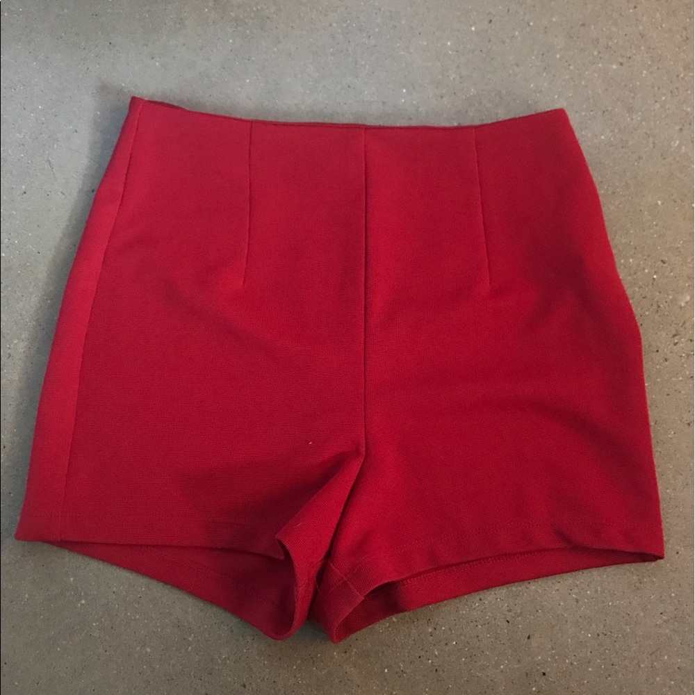 Forever 21 red high waisted shorts