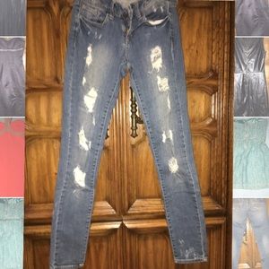 Distressed Stretchy Jeans