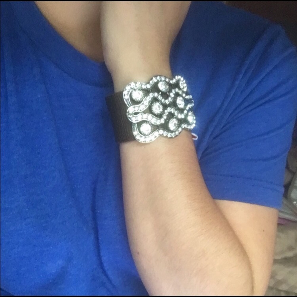 Brown leather cuff