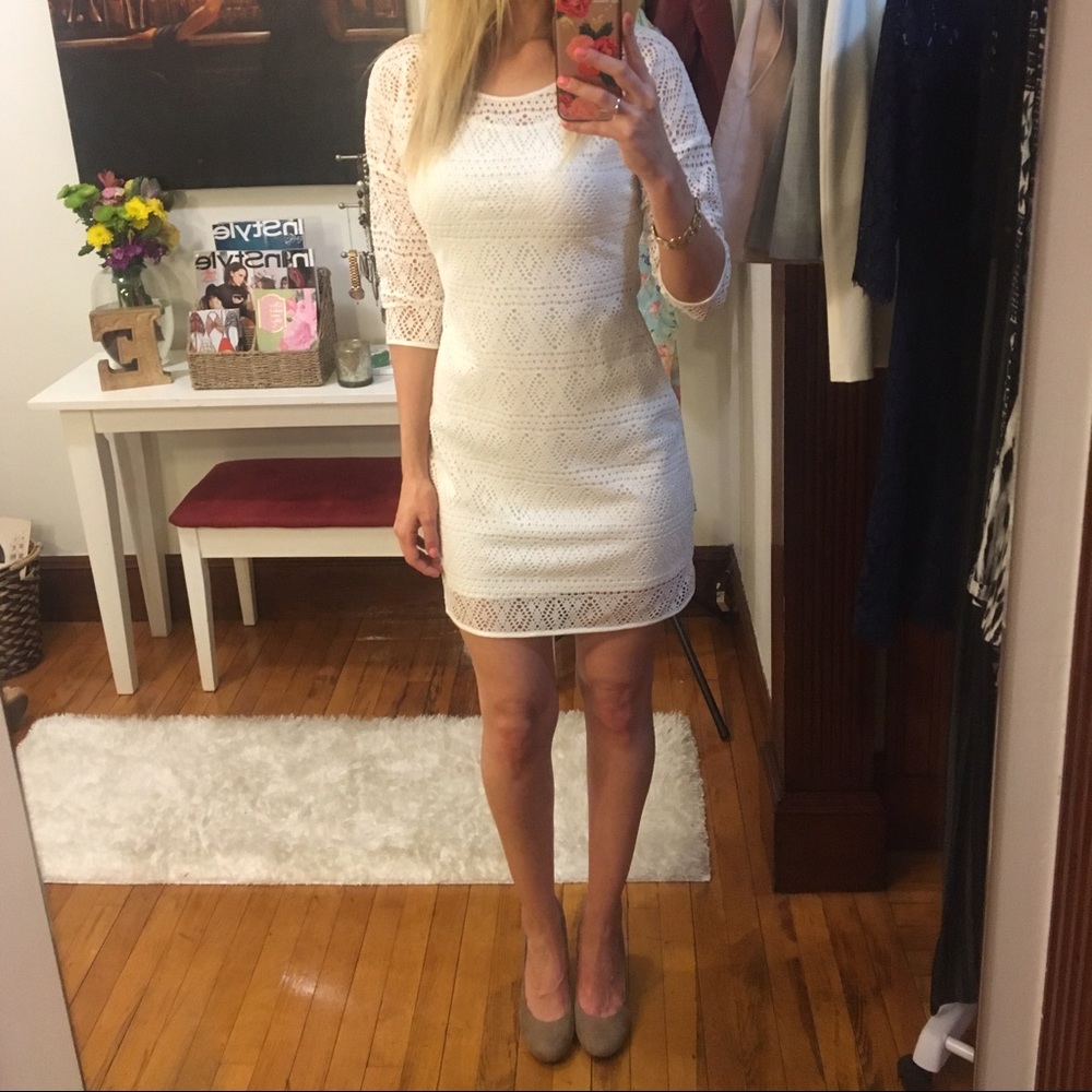 Express White Lace Dress