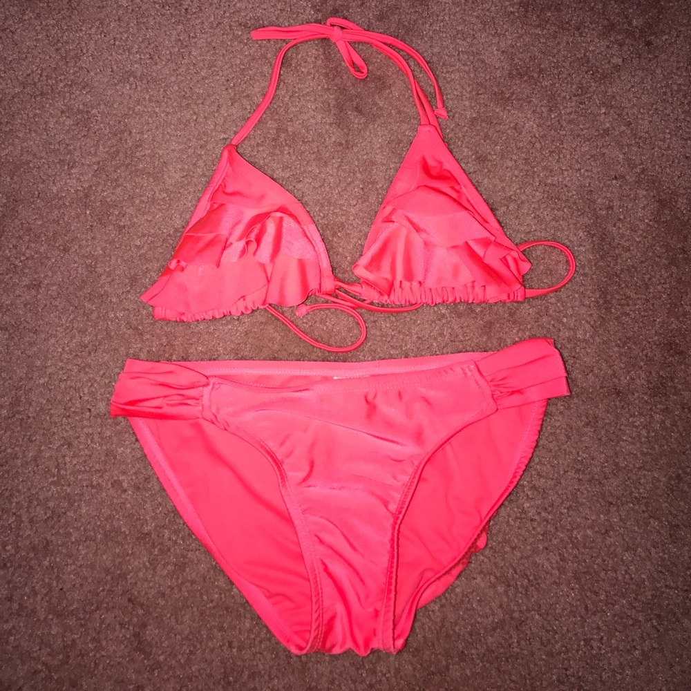 Pink bathing suit!