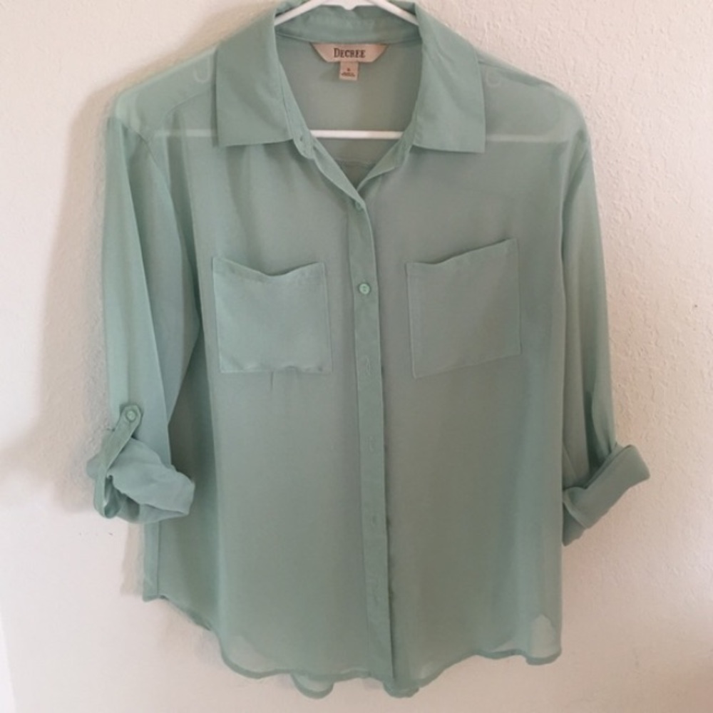 Sheer Mint Blouse