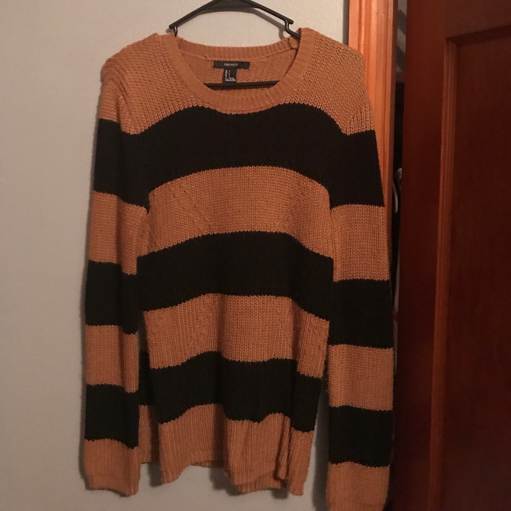 Black and Tan striped sweater