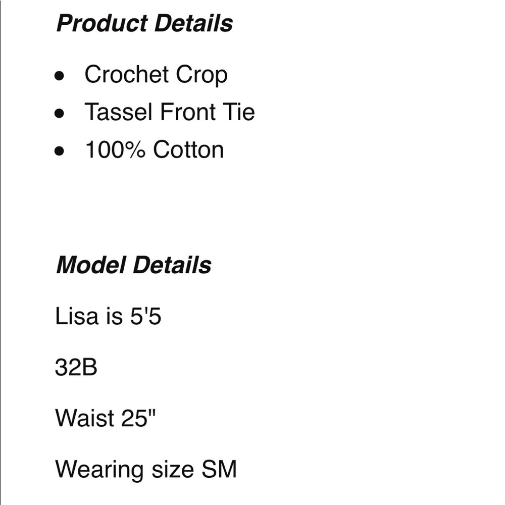 Crochet Crop Top - Picture 6 of 6