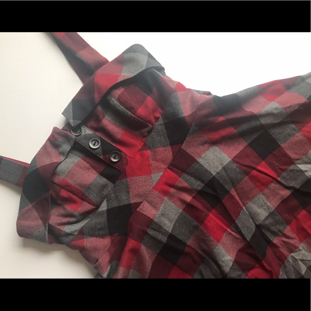 Plaid skater style dress
