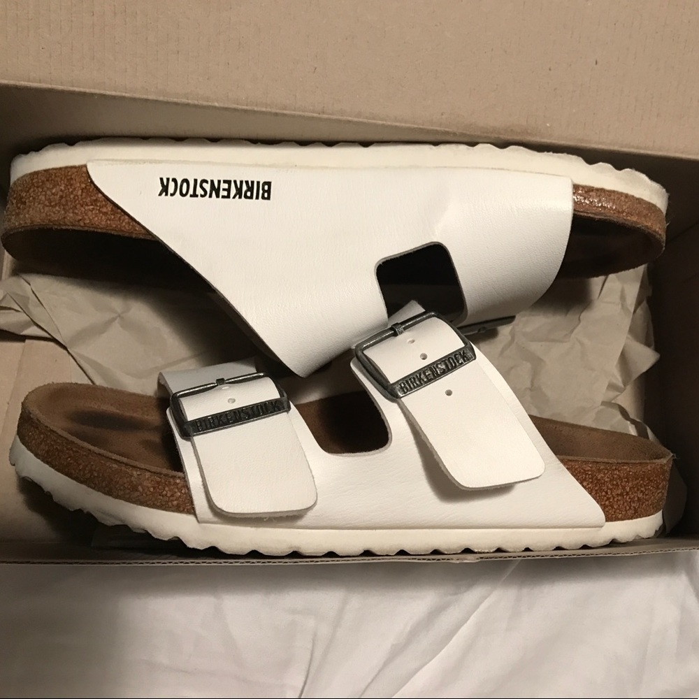 White Arizona Birkenstocks