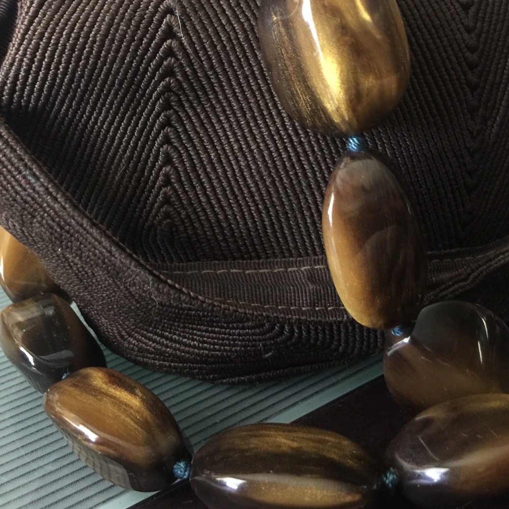 Huge vintage lucite necklace