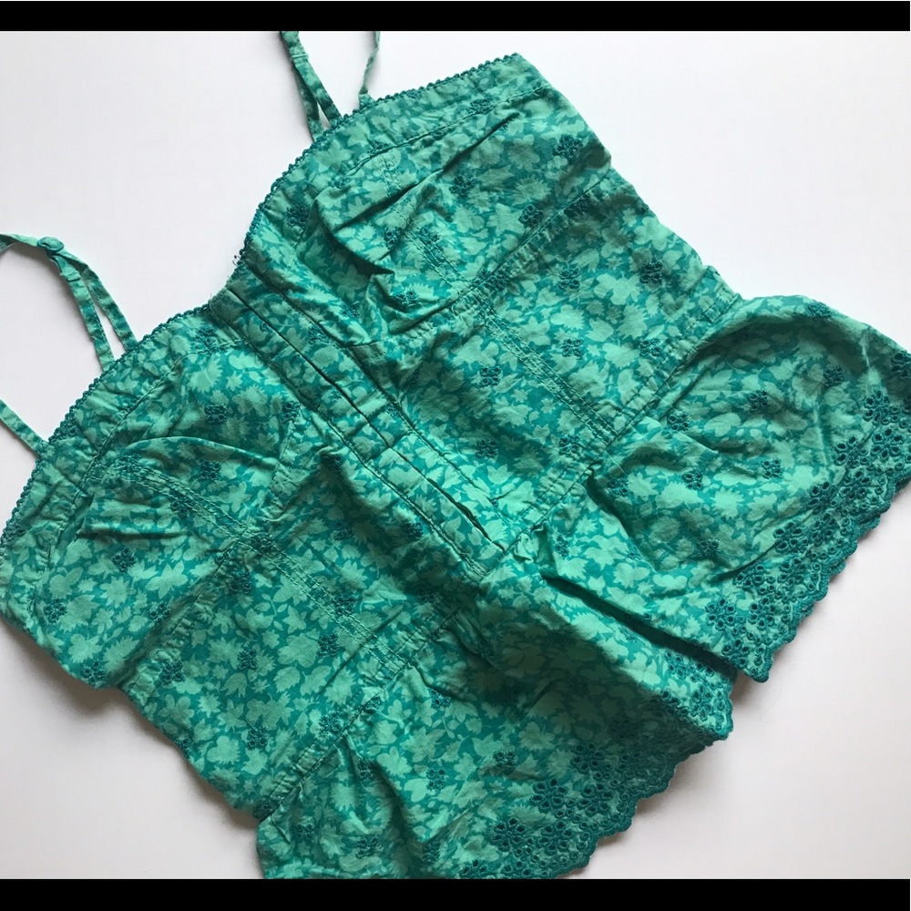 Peplum turquoise top