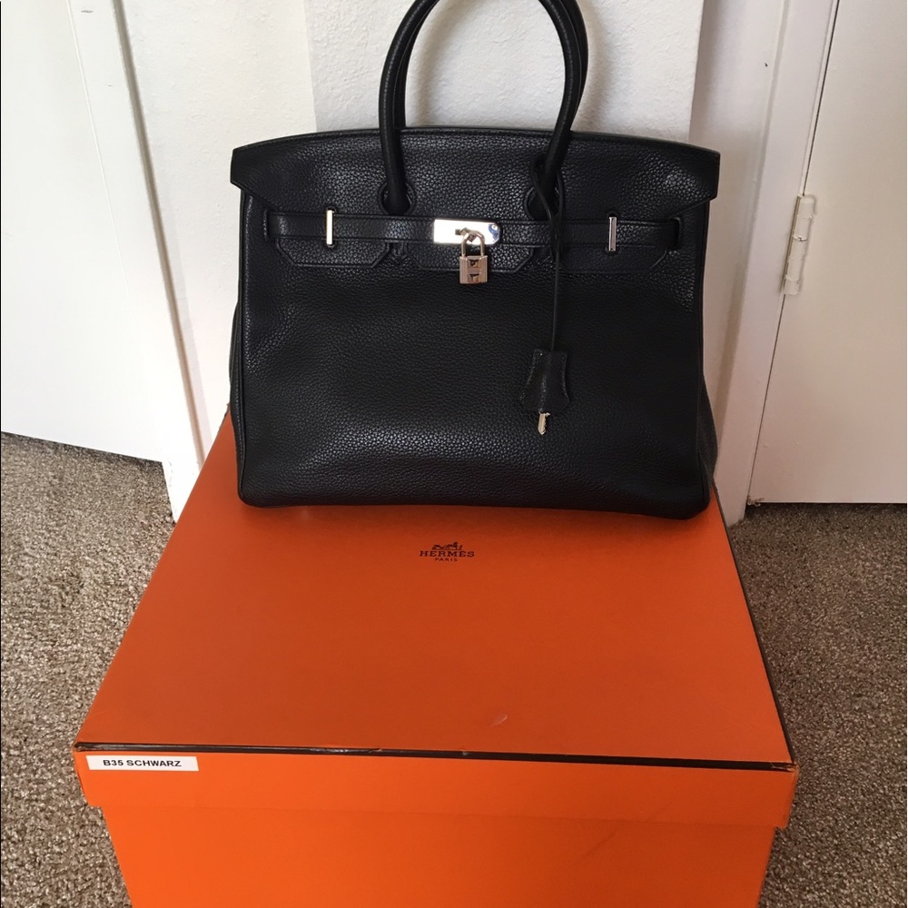 Hermes Birkin 35 Black Togo Palladium Hardware