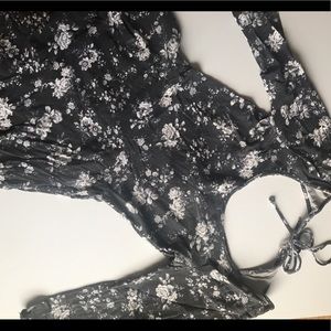 Floral backless skater dress