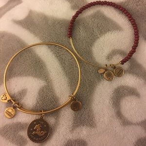 Alex and Ani gold tone bracelets