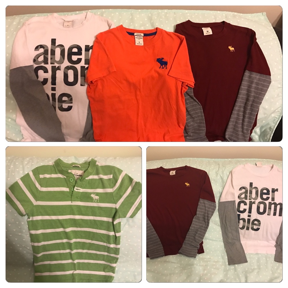 Four Abercrombie boy t-shirts